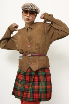 Colete couro com cetim HD - comprar online