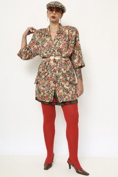 Blazer flores vintage ombreira 80´s - Capichó Brechó