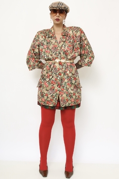 Blazer flores vintage ombreira 80´s - comprar online