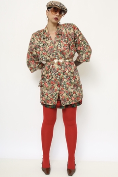 Blazer flores vintage ombreira 80´s - loja online