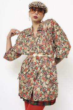 Blazer flores vintage ombreira 80´s - Capichó Brechó