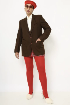 Imagem do Blazer lã marrom chester vintage