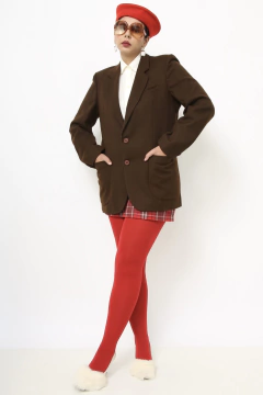 Blazer lã marrom chester vintage na internet