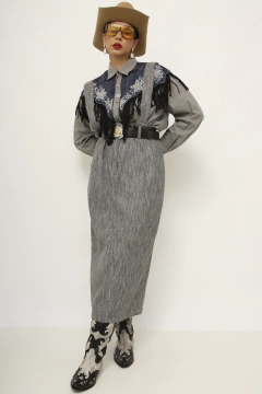 Salopete cinza vintage - comprar online