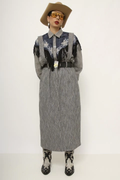 Salopete cinza vintage - comprar online