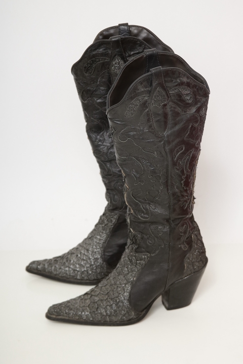 Bota preta brilho western BLACK HORSE 36