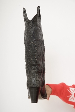 Bota preta brilho western BLACK HORSE 36 - loja online