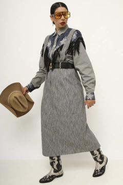 Salopete cinza vintage - loja online