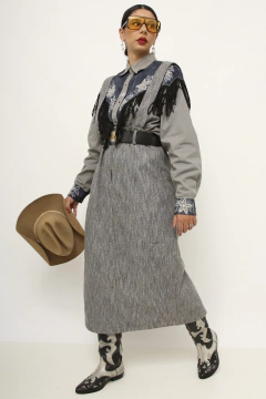 Salopete cinza vintage - comprar online