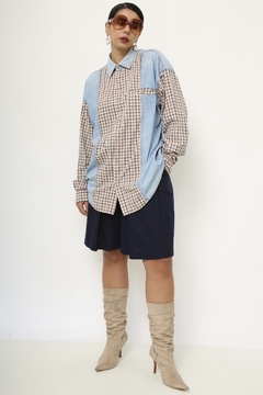 Camisa xadrez western longa - loja online