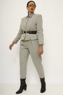 Conjunto cinza CALÇA + BLAZER - comprar online