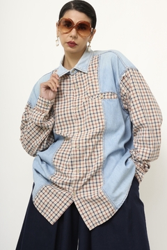 Camisa xadrez western longa