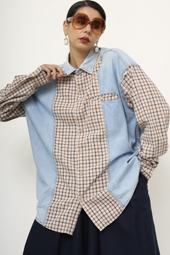 Imagem do Camisa xadrez western longa