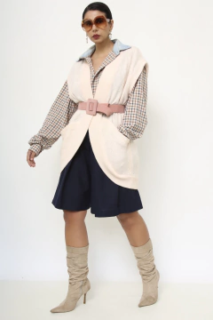 Colete rosa acrilico vintage - comprar online