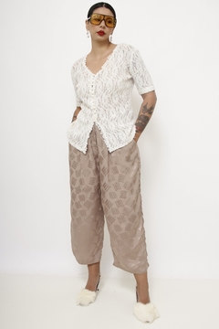 Camisa renda off white vintage - comprar online