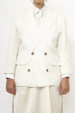 Imagem do Blazer linho branco forrada vintage