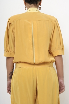 Camisa amarela vintage 80´s cropped