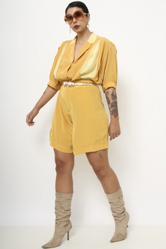Camisa amarela vintage 80´s cropped
