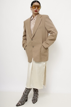 Blazer bege textura vintage - Capichó Brechó