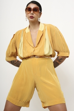 Camisa amarela vintage 80´s cropped