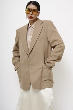 Blazer bege textura vintage