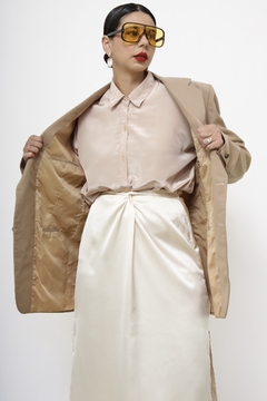 Blazer bege textura vintage