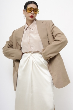 Blazer bege textura vintage - Capichó Brechó