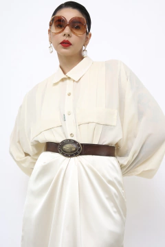 Cinto couro marrom fivela western - comprar online