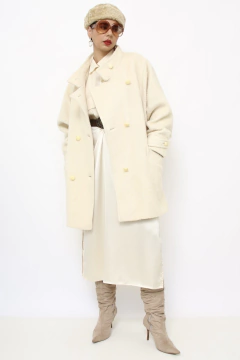 Casaco lã creme textura vintage na internet