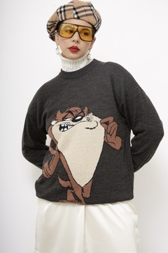 Pulover TAZ cinza vintage - comprar online
