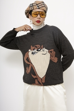 Pulover TAZ cinza vintage