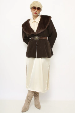 Imagem do Blazer marrom pelucia gola MAGI ROUFF