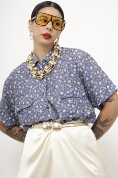 Colar dourado com preola vintage - Capichó Brechó