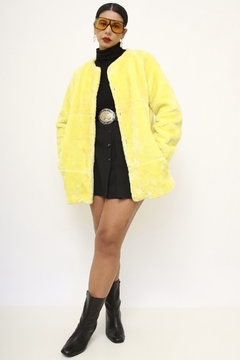 Casaco pelucia amarelo PIU PIU forrado