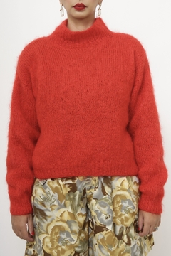 Pulover vermelho Lã vintage - comprar online