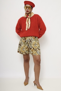 Pulover vermelho Lã vintage na internet