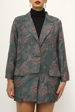 Blazer levinho viscose verde rosa - Capichó Brechó