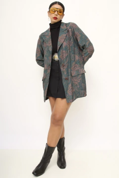 Blazer levinho viscose verde rosa - loja online