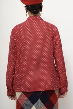 Camisa poa vermelha vintage