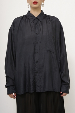 Camisa preta 100% seda - loja online