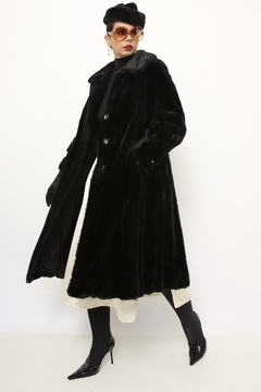 Chapeu pelucia preto vintage