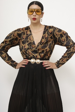 Body estampampado manga longa - loja online