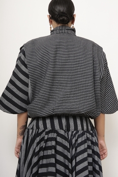Imagem do Conjunto SAIA + BLUSA listras vintage