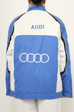 Jaqueta AUDI espotiva azul e branco - loja online