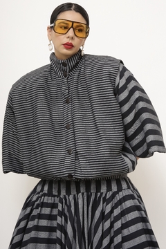 Conjunto SAIA + BLUSA listras vintage - Capichó Brechó