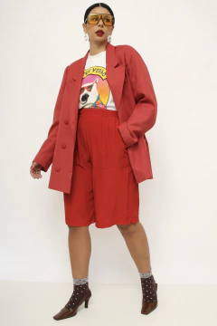 Blazer vermelho vintage ombreira na internet