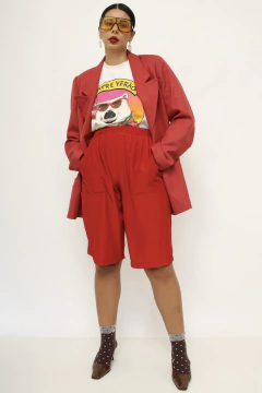 Blazer vermelho vintage ombreira - comprar online