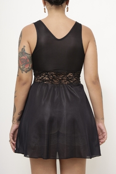 Vestido camisola preto curto - comprar online
