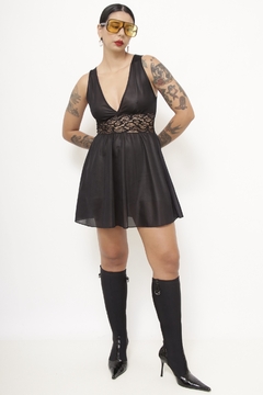 Vestido camisola preto curto na internet