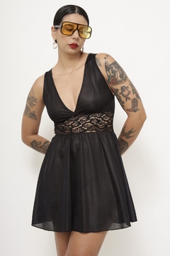 Vestido camisola preto curto - comprar online